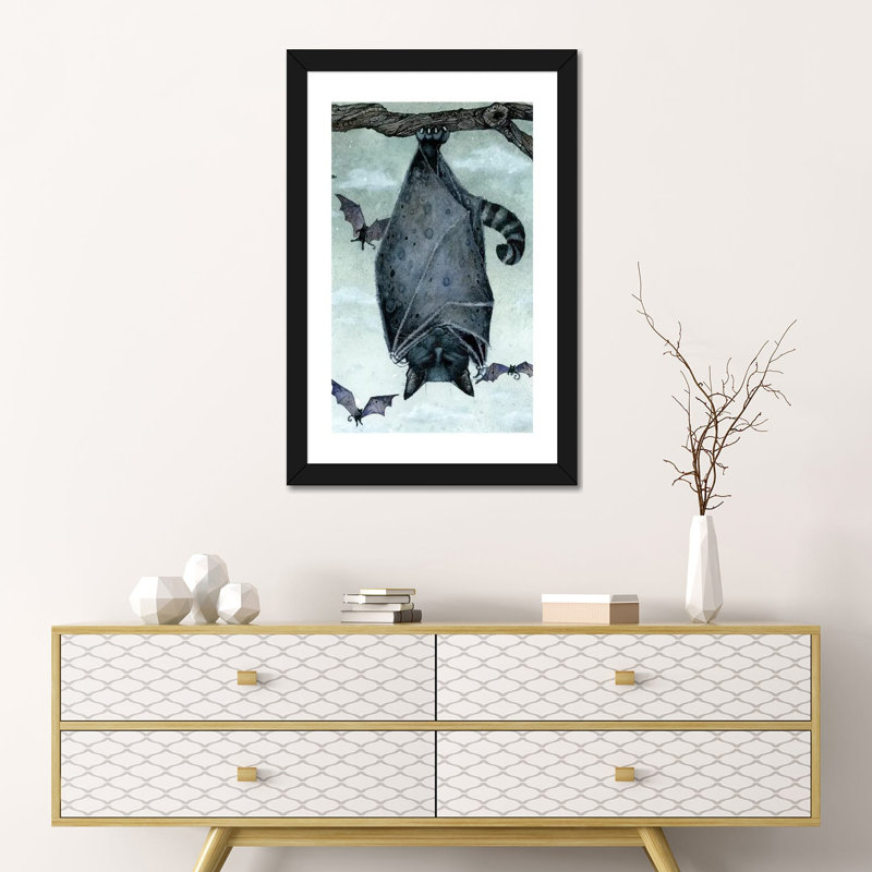 « Chatçon » par Maggie Vandewalle-reproduction d’art, H 24 po x l 16 po x P 1 po, Blanc, Papier encadré noir