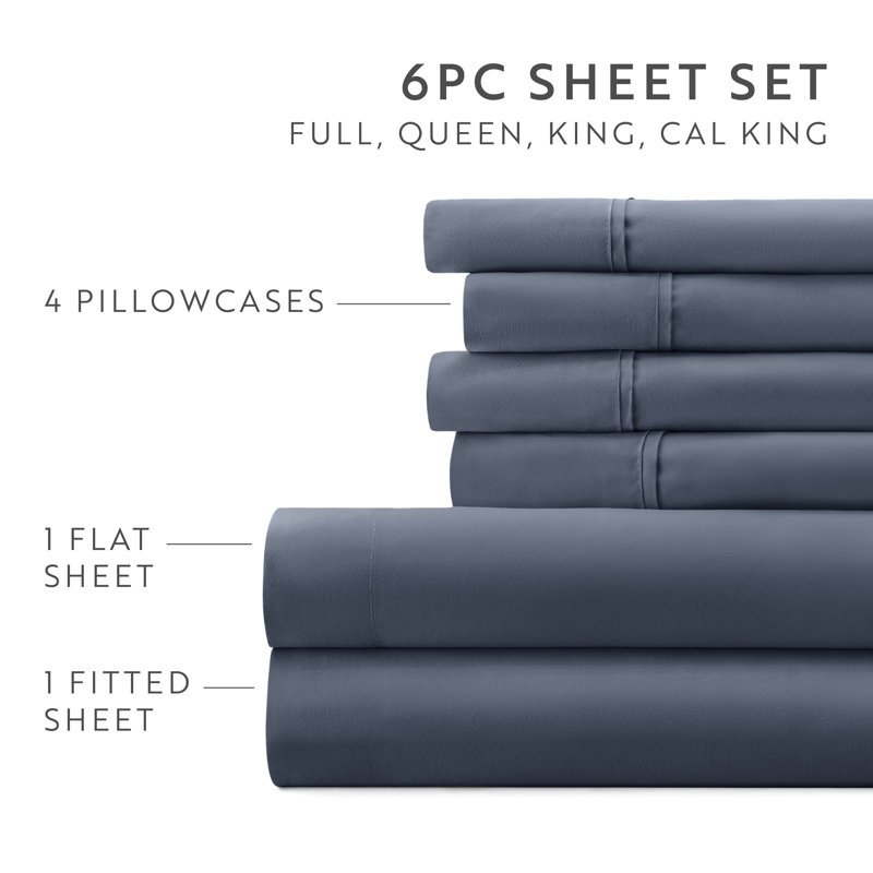 Sheet Set Solid Microfiber Ultra Soft Bedding, Twin Sheet Set with 2 Pillowcases, Stone