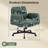 PU Leather Cross-Legged Swivel Home Office Chair Task Chair With Flip-Up Armrests-1394167590