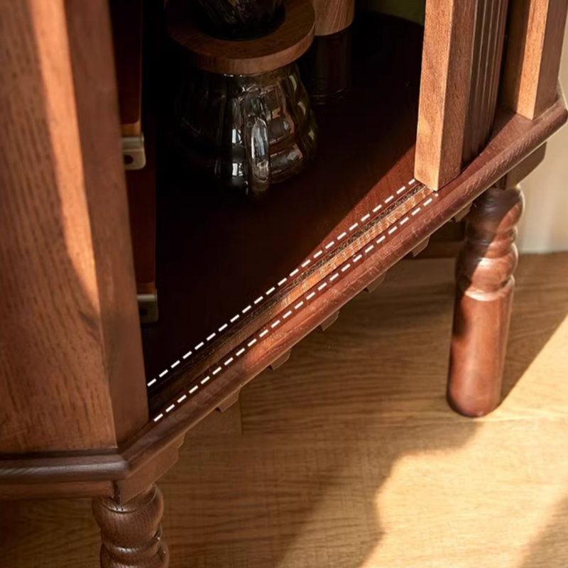 Retro Three Cornered Cabinet, Brown