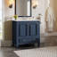 Meuble-lavabo autoportant avec cadre en bois massif 30 po avec lavabo et organisateur de porte-34889120-66773590