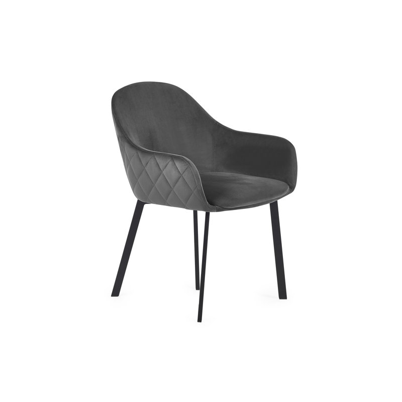 Colbourne Velvet Armchair, Grey