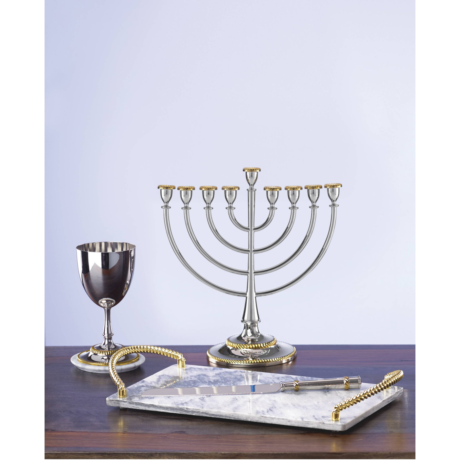 Traditional Menorah, Gold