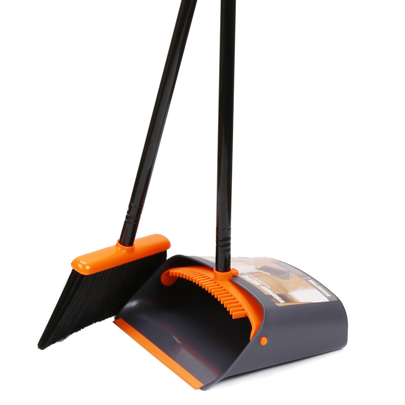 Ensemble balai et pelle à poussière, Orange