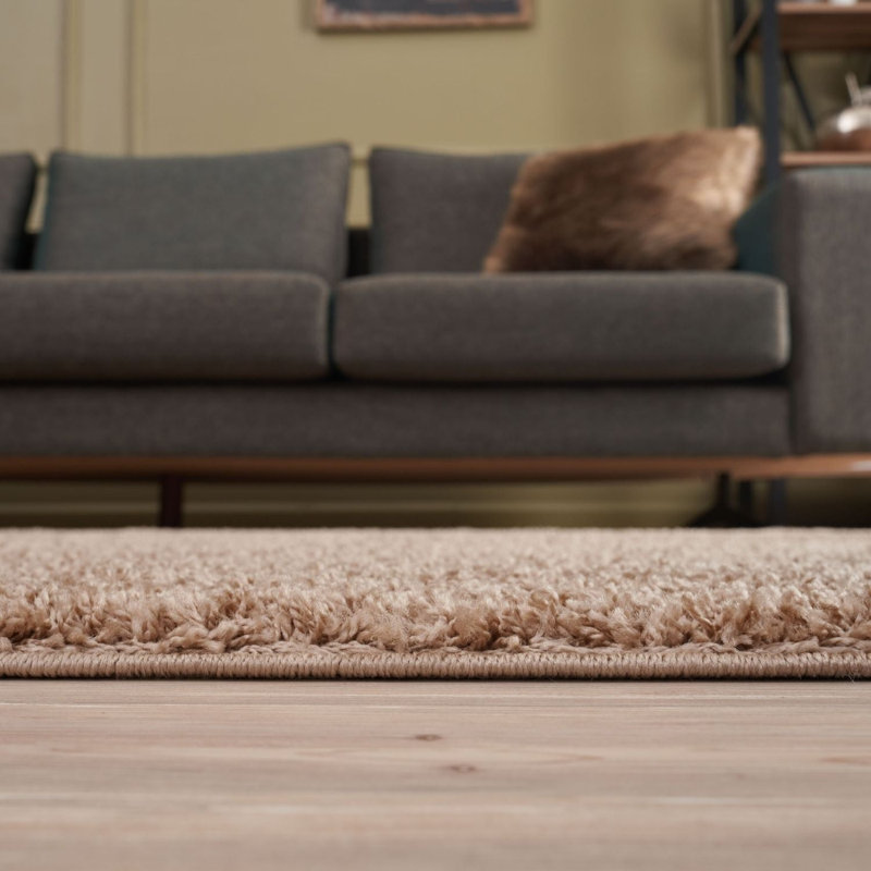 Myshaggy Collection Rugs Solid Design in Beige, Rectangle 80 x 150 cm