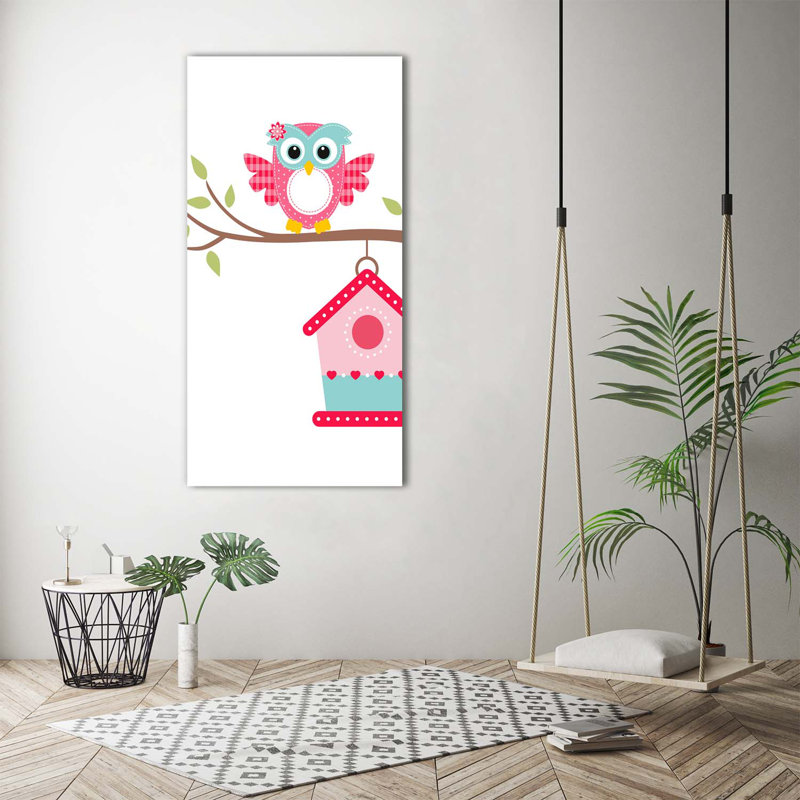 Owl On The Branch - Wrapped Canvas Print