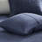 Full/queen Navy 3 Piece Quilt - Microfiber, Cotton Fill, Reversible, Improves Bedding Hygiene And Appearance Reversible For Enhances Durability