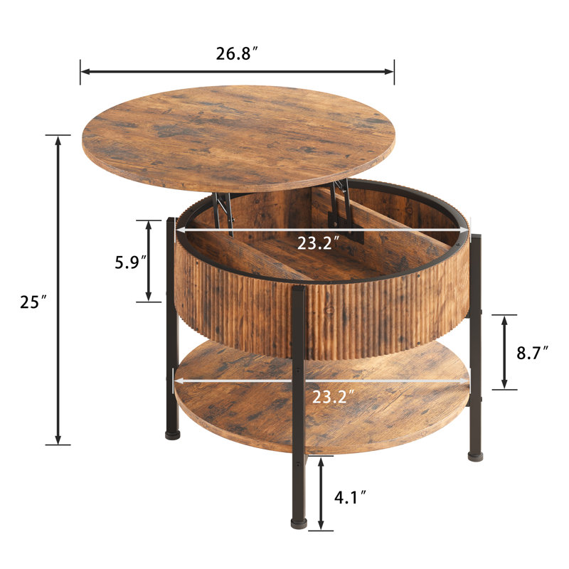Modern coffee table, Brun