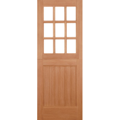 Stable Straight Top 9L Unglazed Hardwood External Door