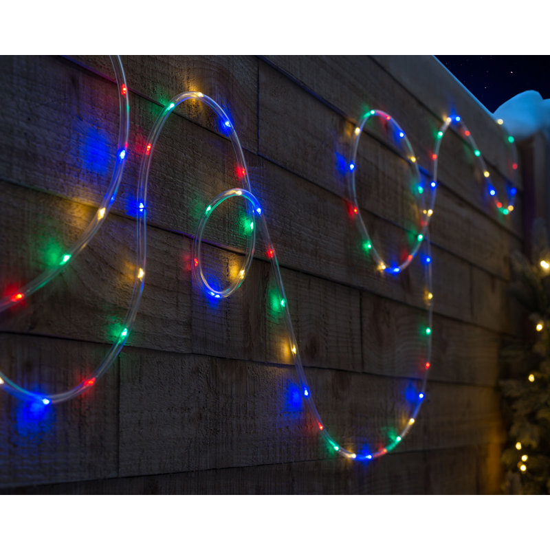 LED Indoor / Outdoor Rope Lights, 1cm H x 1000cm W x 1cm D, Blue/Green/Red/Yellow