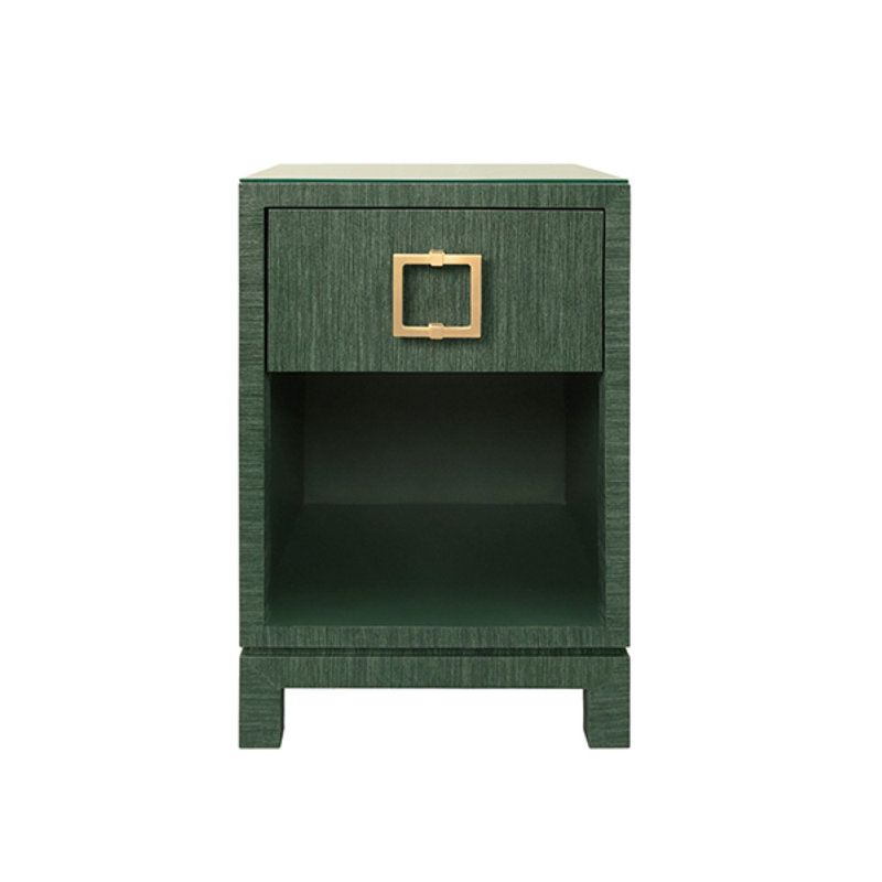 Blair Glass End Table, Green