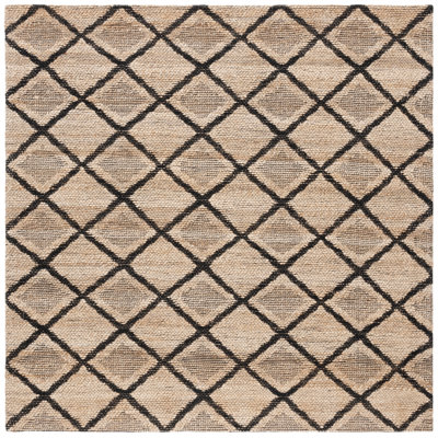 Tapis géométrique en jute de coton tissé à la main Coutu