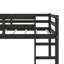 Lit mezzanine simple surélevé avec échelle-2028300185