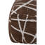 Swirl Brown Upholstered Outdoor Ottoman