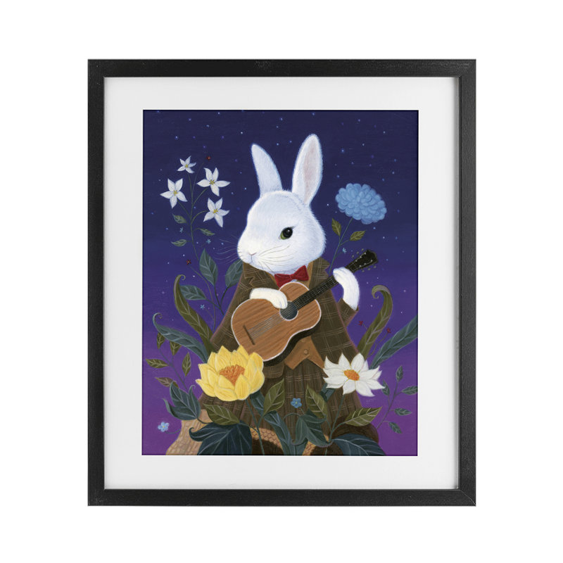 «Maria Von Carrot», reproduction encadrée sous verre, conception de Gina Matarazzo, H 16 po x l 13 po, Cadre noir minuit