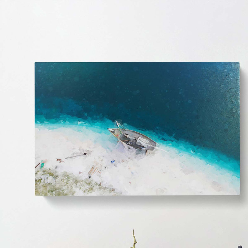 Stranded Ship On A Beach In Haiti by Ohara Koson - Wrapped Canvas, 40cm H x 60cm W x 3cm D