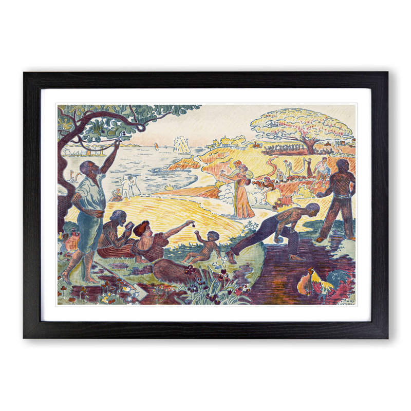 Harmonious Times by Paul Signac - Framed Print, Black Framed, 27cm H x 36cm W x 2cm D