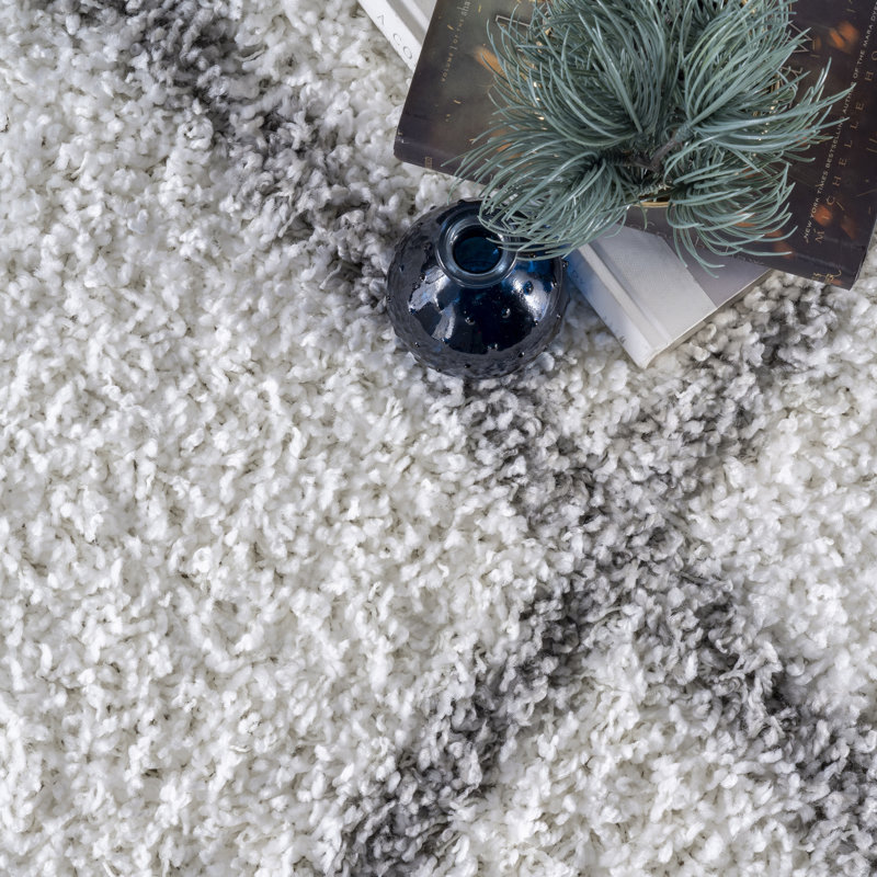 Geometric Shag Area Rug, Square 244cm