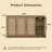 Sideboard Buffet Cabinet with Storage, Boho Kitchen Buffet Credenza Storage Cabinet with 4 Doors & Adjustable Shelves