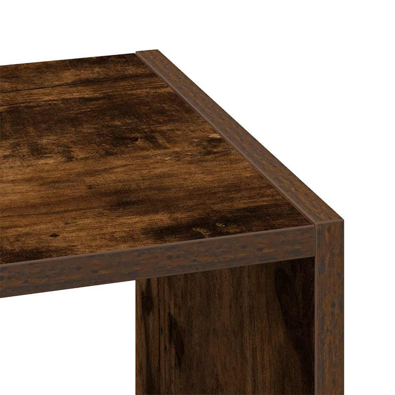 Rubeena 80 cm H x 30 cm W Bookcase, Smoked Oak