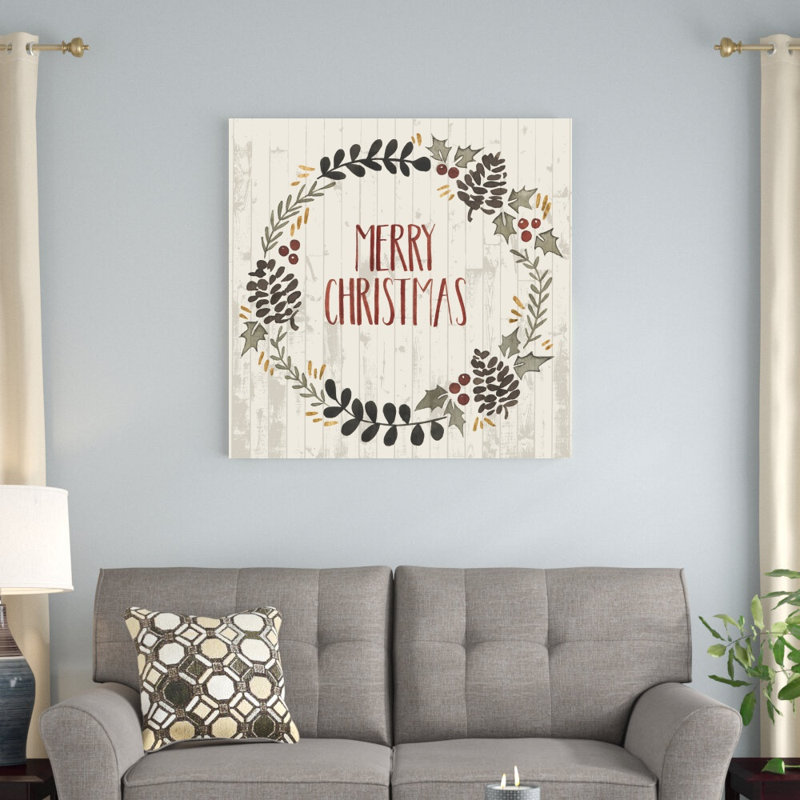 «Rustic Christmas II» par Grace Popp - reproduction d'art sur toile tendue, H 36 po x l 36 po