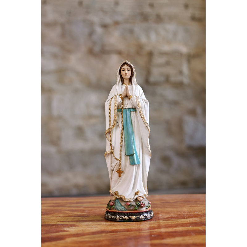 Statue Notre-Dame de Lourdes, figurine décorative Mary, H 12 po x l 3,3 po x P 3,5 po