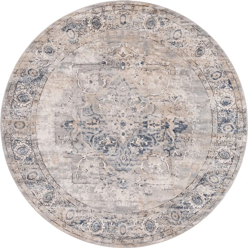 Tapis de couleur ruche Aerilyn, Rond 3 pi 3 po