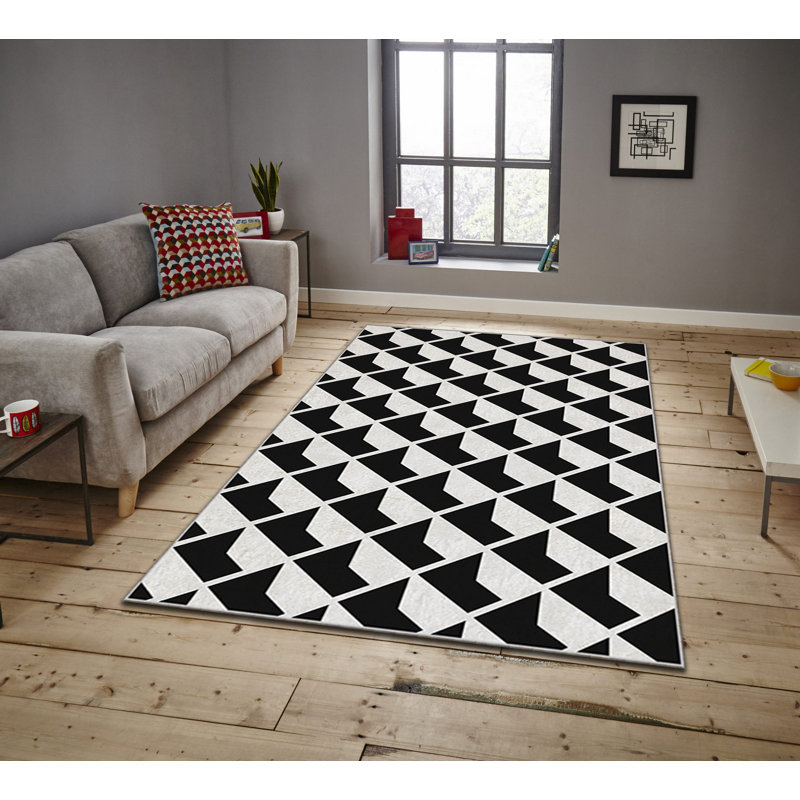 Luxurious Non-Slip Area Rug, 4.0 x 5.9 Feet, 100% Polyester, 740g/m² | Velvet Fabric with Digital Print | Easy-Clean Laminated Sponge Underside, Machine Washable | Perfect for Living Room, Bedroom & Home Decor