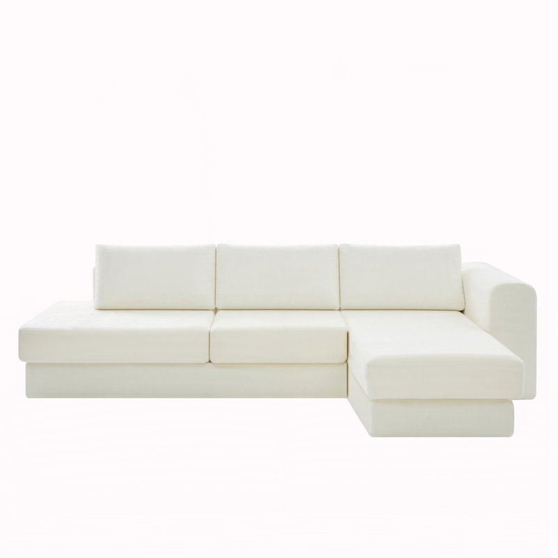 Canapé modulaire en L de 113 po, Beige