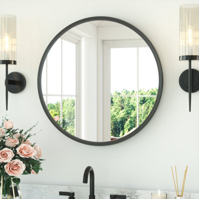 Round Bathroom Mirror with Tempered Glass