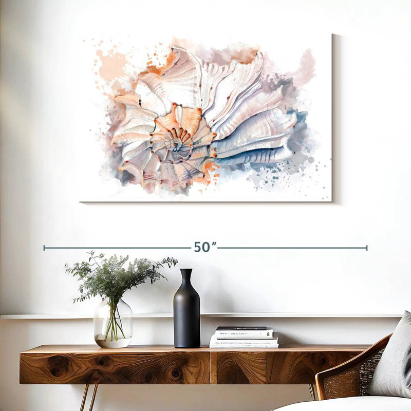 Nautilus Seashell Splash, 26" H x 39" W