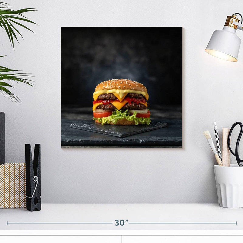 Yarlin Double Layer Cheeseburger, 16" H x 16" W