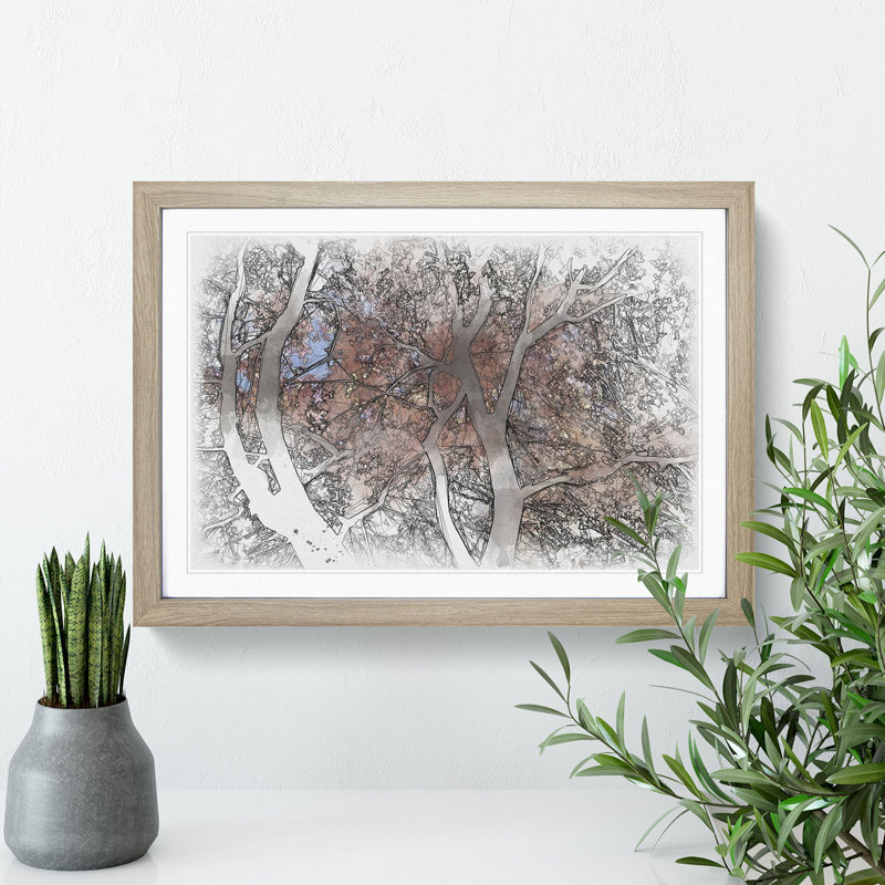Maple Tree Vol.2 - Picture Frame Painting, 36cm H x 48cm W x 2cm D, Oak
