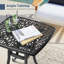 Damisha Cast Aluminum Square 21'' L x 21'' W Outdoor Bistro Table with Umbrella Hole