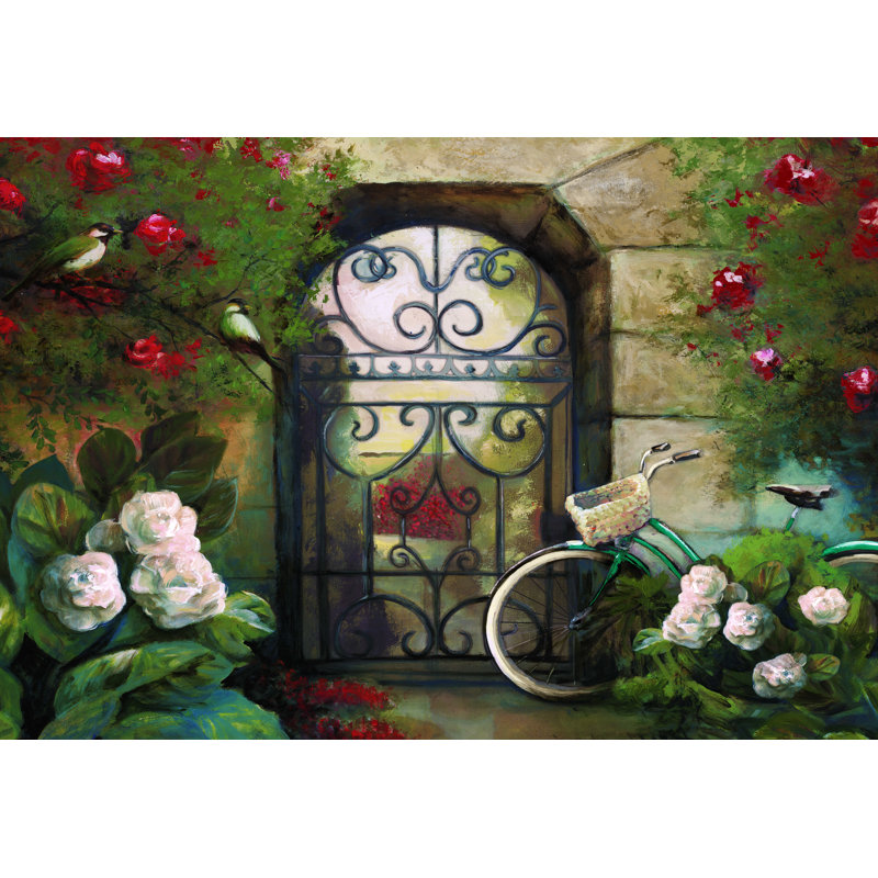 " Garden Gate " Painting Print, 8" H x 12" W