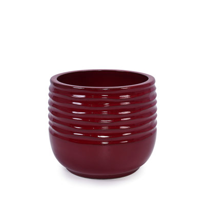 Ensemble de 3 pots à fleurs en céramique rouge pour terrasse, jardin ou salon, fabrication givrée et renforcée, 14,51 po x 11,95 po, pot à fleurs 43,18 lb, polyvalent, durable et polyvalent