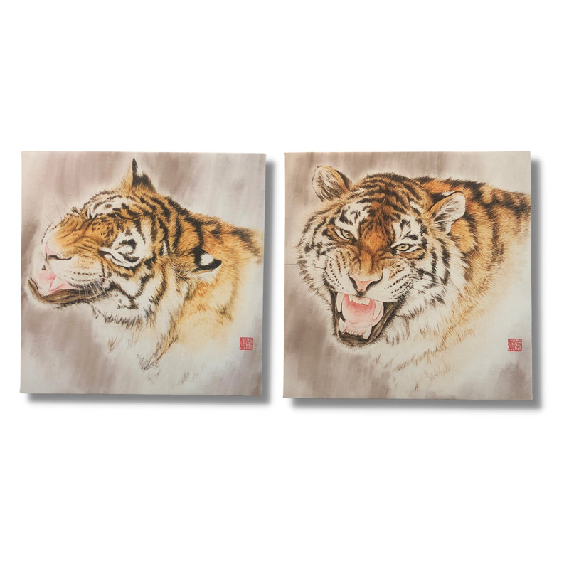 Tiger by Fiona Sheng - Wrapped Canvas Painting