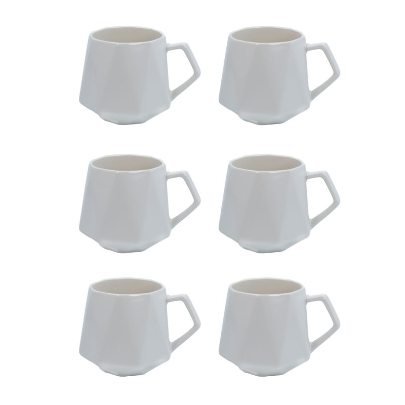Delaila Ceramic Coffee Cup, White