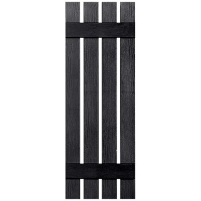 Two Batten, Four Board Open Vinyl Shutters Pair
