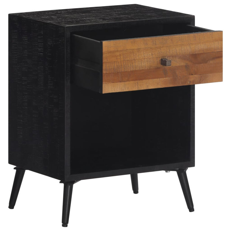 Cartley 40cm W Iron Bedside Table