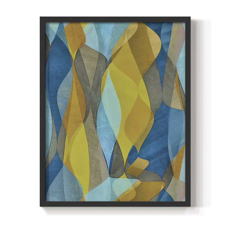 «Colorful Cascade II», reproduction encadrée - bois massif, H 28 po x l 22 po, Noir