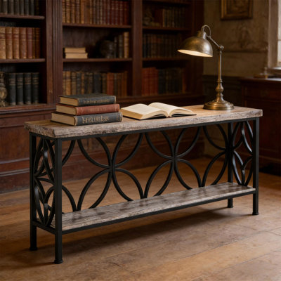 Table basse, console à 2 niveaux, canapé moderne
