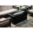 57In Gas Propane Fire Pit Table For Outdoor Use, 50000Btu Aluminum Fireplace With Lid And Glass, Rectangular Dining Backyard Garden Deck Patio, Hammered Black Feature, Table, & Dinning Design,
