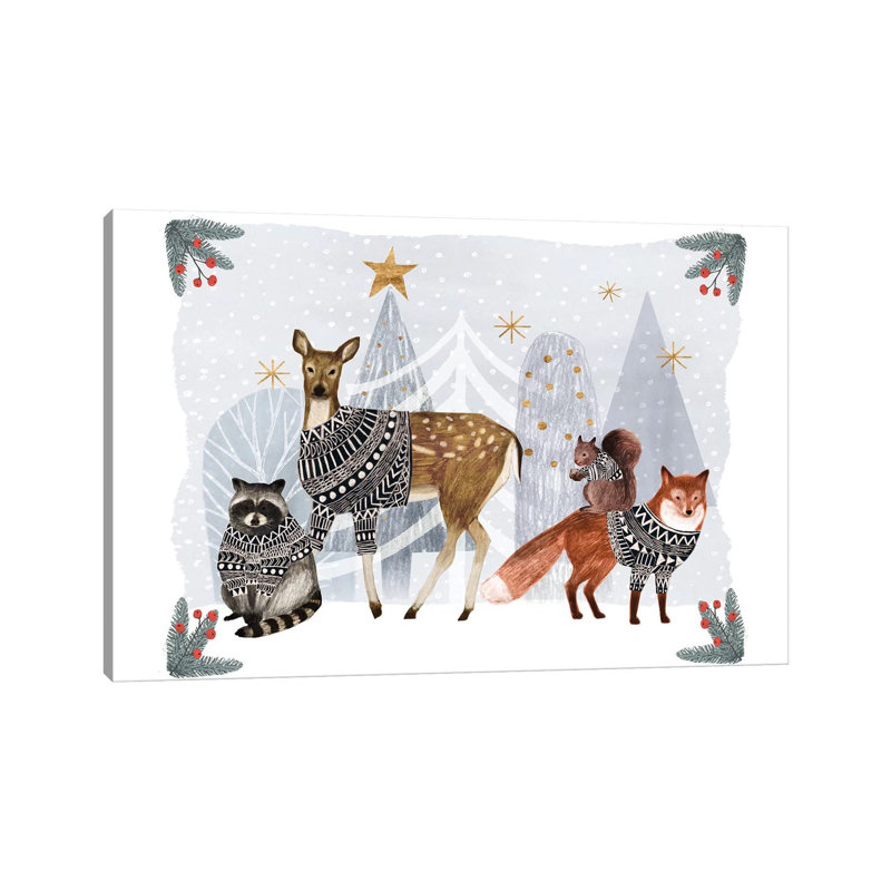 Cozy Christmas Collection A by Victoria Borges - Wrapped Canvas Gallery-Wrapped Canvas Giclée