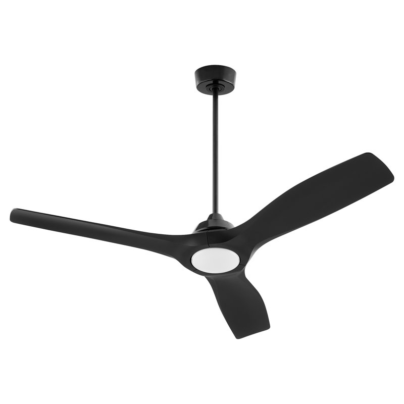Kesslyn 52'' Ceiling Fan with LED Lights, Black