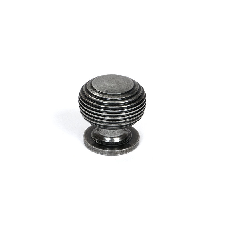 Beehive Cabinet Knob, Pewter Patina, 1.18" Knob Diameter