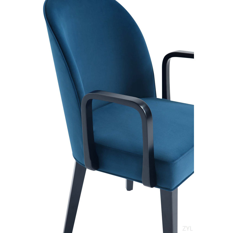Fauteuil sophistiqué rembourré en bois classique