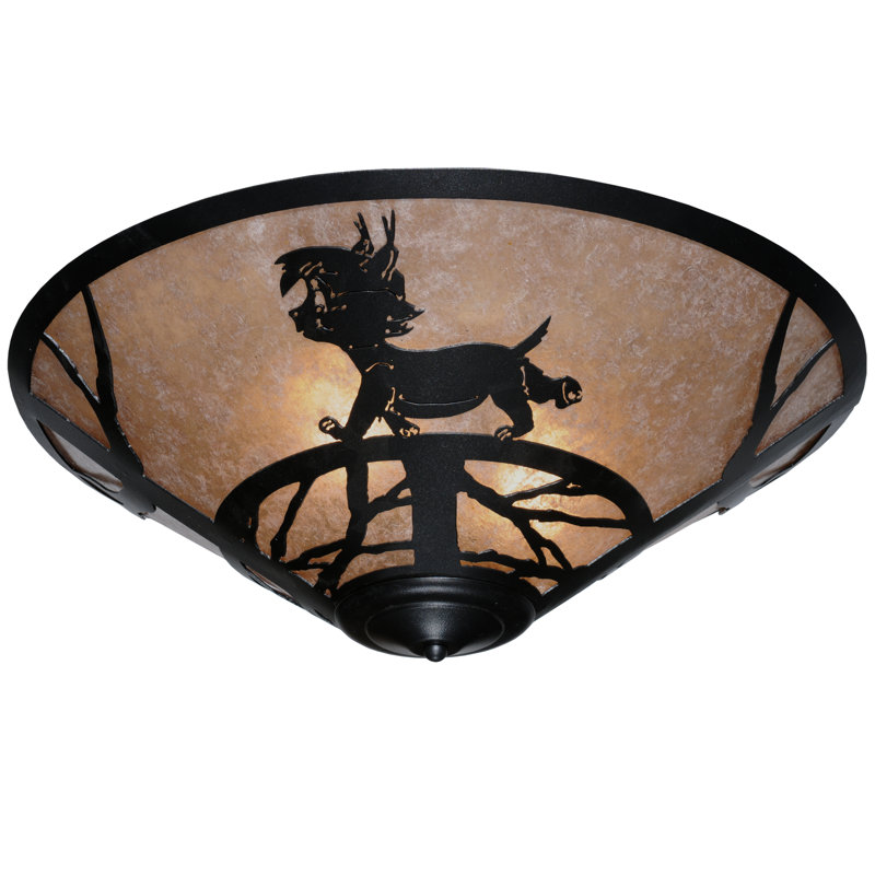 Rustic Lodge 3 - Light Flush Mount