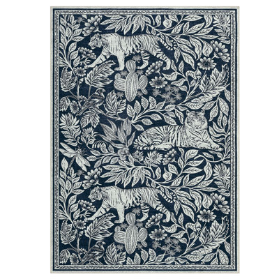 Animal Print Machine Washable Rug for Living Room Indoor Carpet for Home Decor Aesthetic Non-Slip Modern Rug for Bedroom Dining Room Office Nursery Playroom Teen Dorm