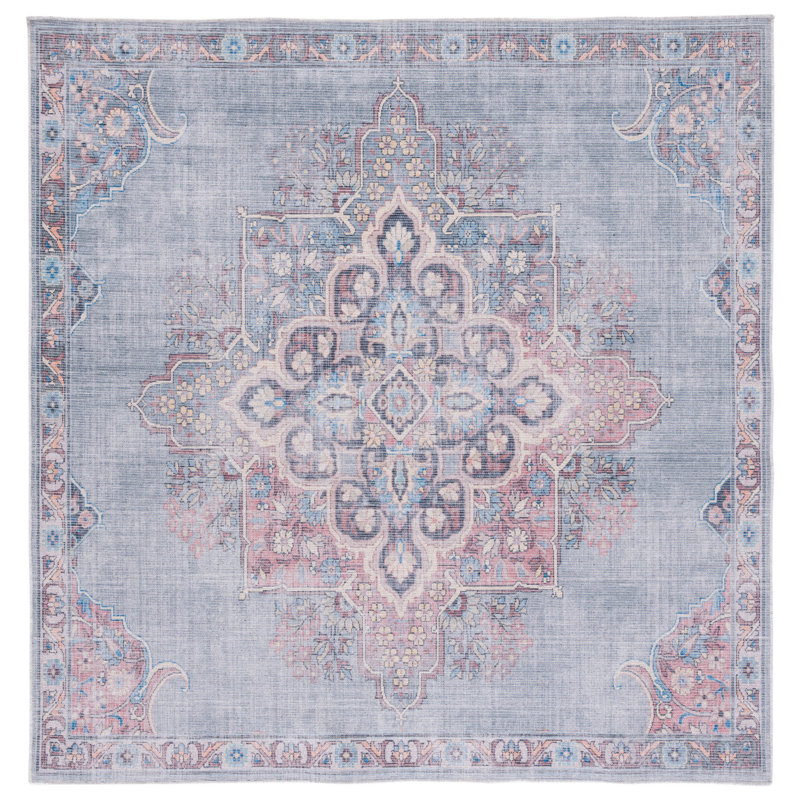 Tapis oriental lavable à la machine Duilio Performance, Carré 6 pi 7 po